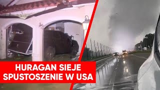 Mrożące krew nagrania z USA Huragan Milton uderzył [upl. by Leoine]