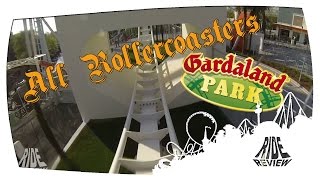 All Rollercoasters Gardaland Castelnuovo del Garda VR Italy [upl. by Gillette791]