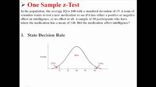 One Sample zTest [upl. by Adnirolc]