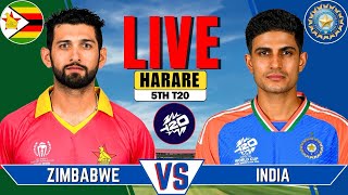 IND vs ZIM Live Match  Live Score amp Commentary  INDIA vs ZIMBABWE 5th T20 Live [upl. by Adnirol]