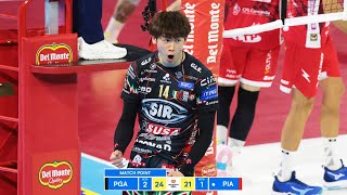 Yuki Ishikawa Dominated the First Match for Volleyball Team Perugia [upl. by Icyaj]