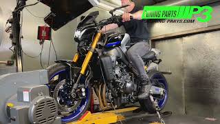 Yamaha MT 09 SP Dominator exhaust sound Dyno ECU flash mapping P3 Tuning [upl. by Lehar]