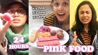 i only ate pink food for 24 hours  clickfortaz [upl. by Bock]