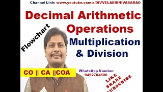 Decimal Arithmetic Operations  Decimal Multiplication and Division  Addition and Subtraction  CO [upl. by Zeralda947]