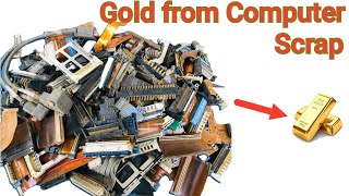 Gold Recovery from Mixed Computer Scrap A Beginners Tutorial [upl. by Delaryd]