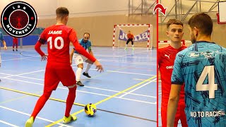 I Played in a PRO FUTSAL MATCH amp I SCORED A GOAL Crazy Football Skills Goals amp Nutmegs [upl. by Enasus2]