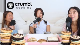 SISTER QampA WHILE TRYING ALL CRUMBL COOKIE FLAVORS [upl. by Ettebab]