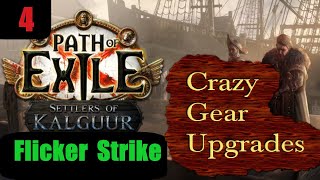 Crazy Gear Upgrades  Flicker Strike Deadeye Ep 4  Path of Exile PoE Kalguur 325 [upl. by Daegal801]