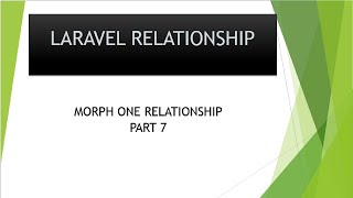 part 7 laravel morhp one relationship morphOne  laravel 8 eloquent relationships tutorial hindi [upl. by Miguel327]