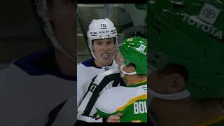 MARNER scrums with ERIKSSON EK as the period ends hockey nhl leafs wild [upl. by Nahgeam960]