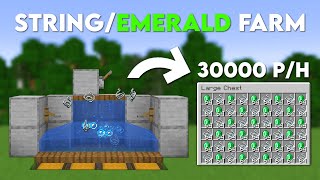 Minecraft Easy Automatic String  Emerald Farm 121 [upl. by Fullerton]