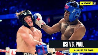 FULL FIGHT  KSI vs Logan Paul DAZN REWIND [upl. by Nrevel]