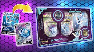 VAPOREON VMAX PREMIUM COLLECTION BOX  SPECIAL ALT ART POKEMON PACK OPENING [upl. by Schaeffer260]