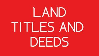 Land Titles and Deeds by Agcaoili [upl. by Kirrad]