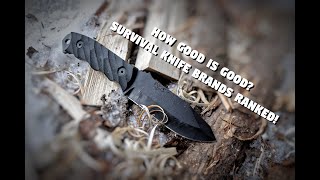 Ranking Survival Knife Brands Over 20 Brands [upl. by Massie]