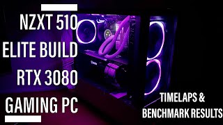 RTX 3080 Gaming PC build in NZXT 510 Elite case  Timelaps amp Benchmark results [upl. by Azeria]