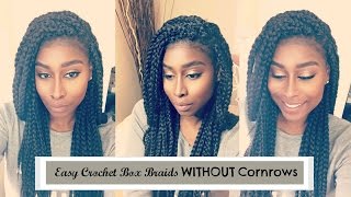 New Technique Easy Crochet Box Braids WITHOUT Cornrows [upl. by Enid]