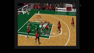 NBA LIVE 99 N64 RetroArch Atlanta vs Boston simulation [upl. by Dugald]