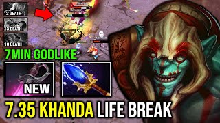 WTF 735 Khanda 7Min Godlike Solo Mid Huskar 1 Shot Life Break Unlimited Burning Spear Dota 2 [upl. by Tiler]