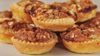 Pecan Tassies Classic Version  Joyofbakingcom [upl. by Werdma]