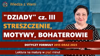 quotDziadyquot cz III streszczenie motywy Motywy są też opisane w opisie odcinka [upl. by Horwath]