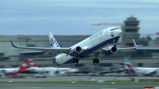 SunExpress Boeing 737800 landing amp takeoff at Zurich Airport [upl. by Nivets143]