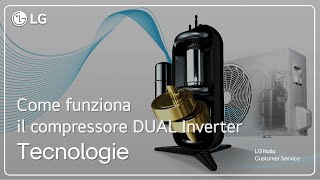 Condizionatori LG  Come funziona il Compressore DUAL Inverter nei condizionatori LG  Tecnologie [upl. by Ettenil]