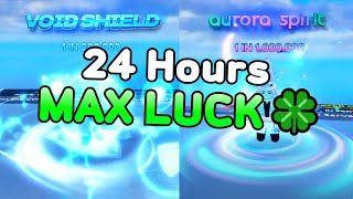 Rolling with MAX LUCK 🍀 for 24 Hours │ Blade Ball [upl. by Xirdnek163]