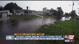 Drainage problems plague Holiday neighborhood [upl. by Ojytteb633]