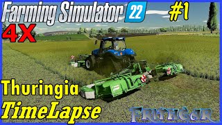 FS22 Timelapse Thuringia 4x 1 Clearing Away The Grass [upl. by Trisa]