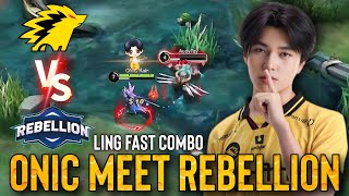 ONIC ESPORTS MEET REBELLION IN RANK GAME  LING FAST COMBO [upl. by Anavlis]