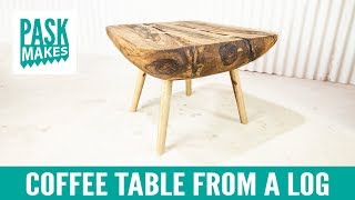 Coffee Table from a Log [upl. by Haras889]