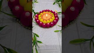 Simple Diy Tealight Candle Holder I Pom Pom Diwali Candle holder 😱 shorts diwalispecial handmade [upl. by Jeggar]