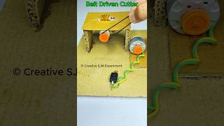 Belt Driven Cutter • Dc Motor  dcmotor tech youtubeshorts dcmotorproject [upl. by Reeta]