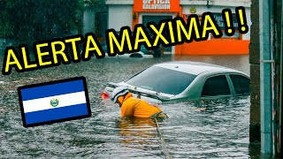 Inundaciones en el salvador alerta por huracán beryl  bukele ordena evacuar [upl. by Wilkens148]