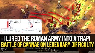 Rome II Total War the Cannae on Legendary difficulty WIN the Roman army with Hannibal Strategy [upl. by Aenit]