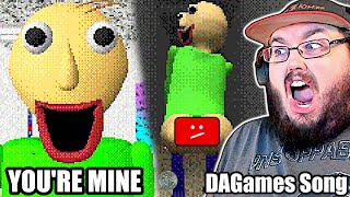 BALDIS BASICS SONG YOURE MINE  LYRIC VIDEO  DAGames quotTHE FK DID I JUST WATCHquot REACTION [upl. by Garlinda]