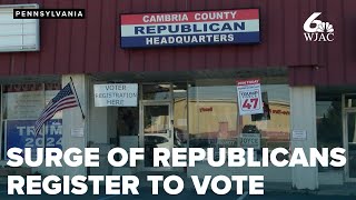 Surge of republicans register to vote locally and across PA ahead of election [upl. by Atsejam]