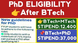 UGC Guidelines for PhD after BTechPhD Eligibility after BTechStudentUpdates247 [upl. by Rep]