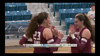 Fordham vs Rhode Island Womens Volleyball [upl. by Zetrok]