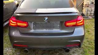 BMW 335i F30 exhaust Akrapovic System [upl. by Gargan]