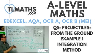 ALevel Maths Q503 Projectiles From the Ground Example 1 Integration Method [upl. by Eade]