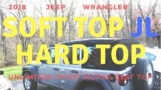 Jeep Wrangler 2018 JL soft top hard top frame install  remove high detail Unlimited by SVTWRC [upl. by Fulcher]