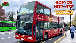 Hop on  Hop off Cardiff Wales 🏴󠁧󠁢󠁷󠁬󠁳󠁿 Full Complete Loop Sightseeing Bus Tour [upl. by Eiffe]