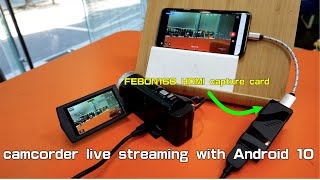 How to install camerafi live with Android 10  external UVC FEBON168 capture device [upl. by Lemire]