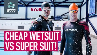 Does An Expensive Wetsuit Make You A Better Swimmer  Cheap Vs Super Suit Can You Buy Speed [upl. by Teodoor]