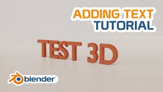 Adding Text  Tutorial Blender 3D [upl. by Sansone]