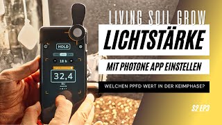 Lichtstärke amp Luftfeuchtigkeit für Keimphase einstellen mit Photone App  MedicGrow MiniSun 320 Watt [upl. by Oiluj]