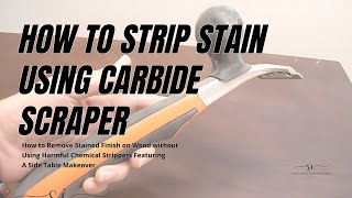 How To Remove Wood Stain With A Carbide Scraper [upl. by Nivlen]