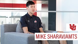 Get to Know Utah Basketballs Mike Sharavjamts [upl. by Aiela]